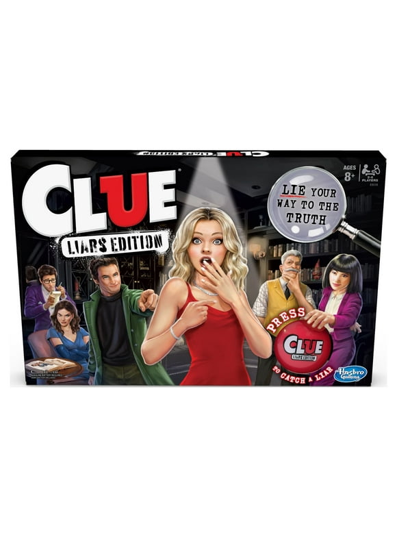 Clue Liars Edition Board Game for Kids and Family Ages 6 and Up, 2-4 Players