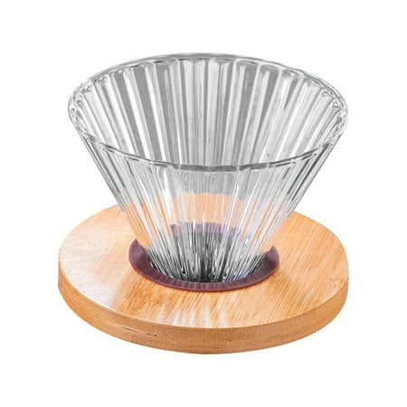 

V60 Glass Coffee Dripper Coffee Server Set Coffee Funnel Dripper Heat Resistant Coffee Pot Pour over Coffee Set -Transpa