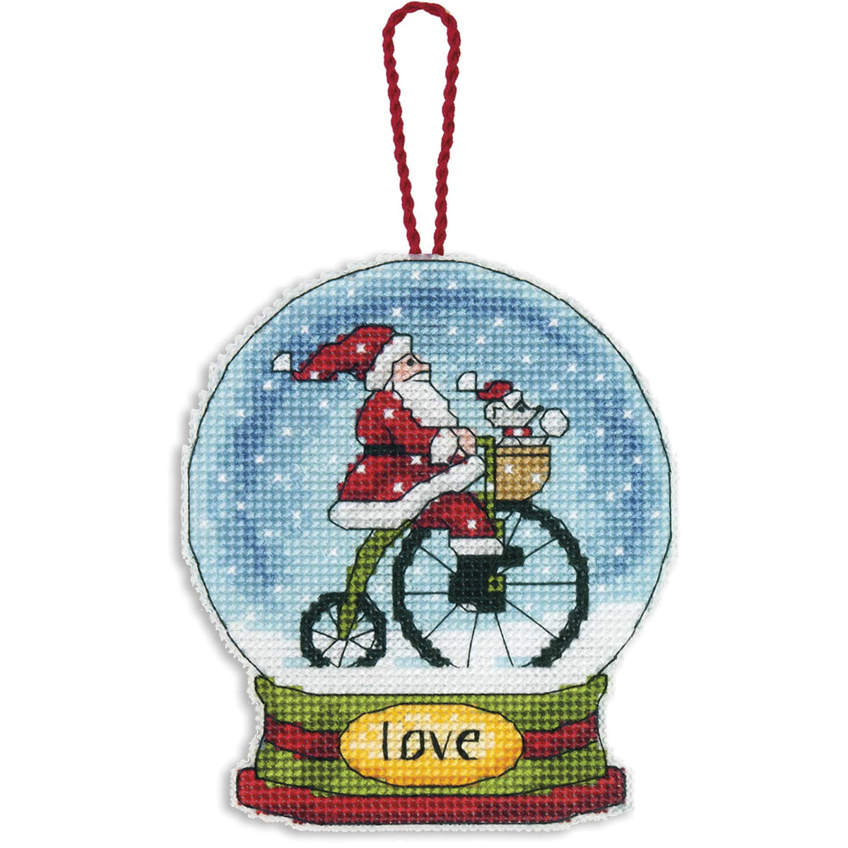 Believe Snowglobe Counted Cross Stitch Kit-3-3/4X4-1/2 14 Count Clear Plastic 