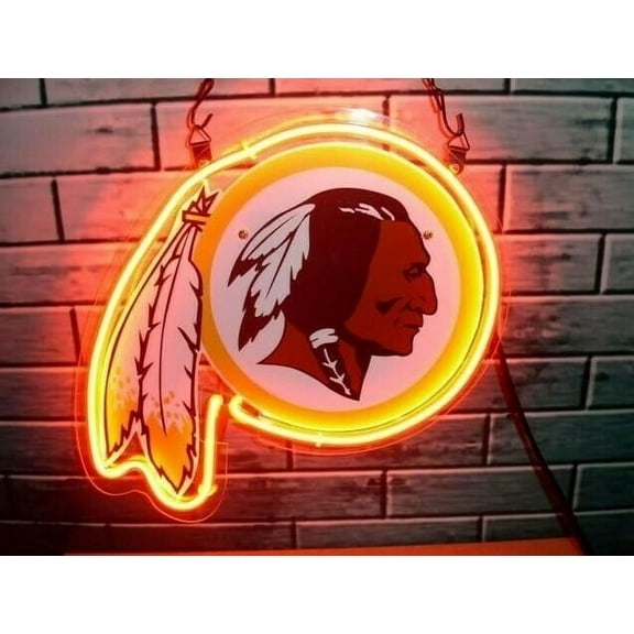 Queen Sense 14" Washington Sports Team Neon Sign Acrylic Man Cave Handmade Neon Light 114WRSLBA2