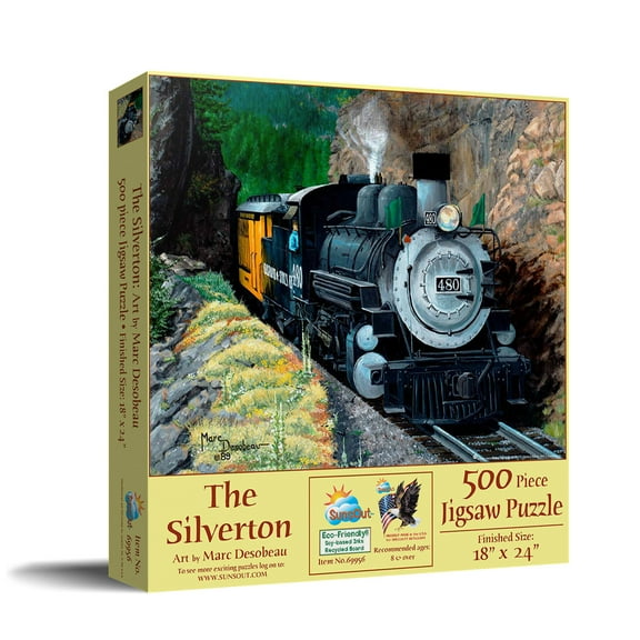 SUNSOUT INC - The Silverton - 500 pc Jigsaw Puzzle by Artist: Marc Desobeau - Finished Size 18" x 24" - MPN# 69956