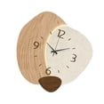 thumbnail image 3 of Reloj de pared nórdico, reloj decorativo para decoración del hogar, reloj colgante de pared fácil de leer, decoración de pared simple para oficina, marrón, 3 of 8