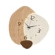 thumbnail image 3 of Reloj de pared silencioso, fácil de leer, decoración de habitaciones, reloj decorativo, reloj de pared para niños marrón, 3 of 9
