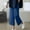 Navy, variant on Women's Capris Clearance HighRise Under $10 Casual Straight Leg And Linen Cropped Pants