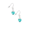 thumbnail image 3 of Delight Jewelry Teal Crystal Heart Silver tone Infinity French Earrings, 3 of 4