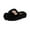 Black, variant on Wensltd Women Fall Winter Slippers Open Toe Fleece-Lined Fashion Casual Comfort Slippers Lightweight