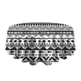 thumbnail image 5 of Black Geometric Striped Pattern Round Tablecloth 60"x60",Wrinkle Wipeable Table Cloth for Kitchen Dining Room Picnic Patio Party, 5 of 6