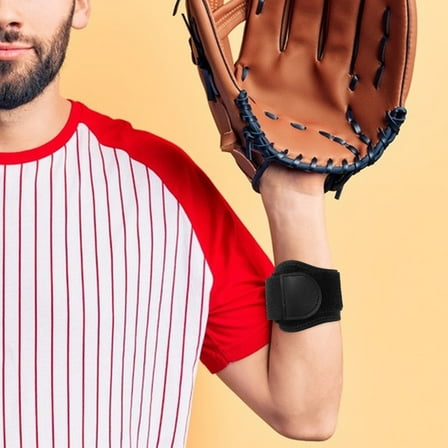 LOLIPPYY Comfortable Black Arm Brace with Forearm Support for Tennis Golf and Gym Workouts