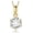B-0.5ct-Yellow Gold Plated, variant on Round 1ct 2ct 3ct Moissanite Solitaire Pendant Necklace for Women, Classic Simulated Diamond 925 Sterling Silver 14k White Gold Plated Necklaces for Her VVS D-F, 18 Inch Box chain