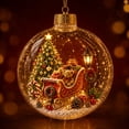 thumbnail image 3 of PLPPYFS Glowing Christmas Diorama Ornament, Light‑Up Mini Holiday Scene 3.54In, Christmas Hanging Diorama Ornament with Warm LED Light, Festive Keepsake for Tree, Mantel & Christmas Party Decor, 3 of 6