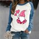 thumbnail image 5 of Gibobby Sudadera sin capucha y ocio Sudadera con capucha informal sin sombrero con cuello redondo y mangas raglán con estampado divertido del día de San Valentín para mujer 12(Azul, XL), 5 of 5