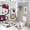 Kitty-20, variant on 4-Piece Kawaii Shower Curtain Set Fun Hello Kitty Cat Cartoon Purple Backdrop Bathroom Set with Cute Anime Curtain And Rug And Accessories