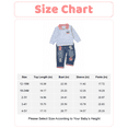thumbnail image 2 of Toddler Baby Boy Clothes 18 Months Boys Fall Winter Outfits 24 Months Boys Long Sleeve Lapel Top Jeans Pants 2PCS Clothing Set Light Blue, 2 of 8