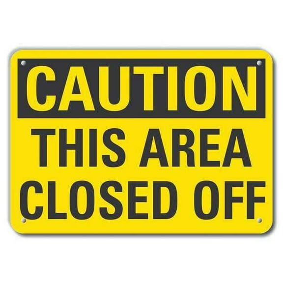 Lyle Caution Sign,7 in x 10 in,Plastic LCU3-0265-NP_10x7