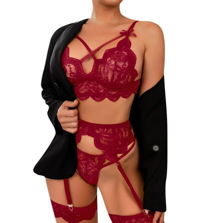 

Sngxgn Lingerie for Women Plus Size 0 Women PC Lace Lingerie Fashion Underwear Nightgowns For Women Soft Cotton S