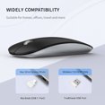 thumbnail image 2 of Uciefy Wireless Mouse USB C Rechargeable Computer Mouse Slim Silent Mice Optical with USB Nano Receiver and Type C Adapter for Laptop Matte Black, 2 of 6
