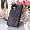 thumbnail image 5 of Compatible with iPhone 14 6.1 inch Case, Glitter Leather Flip Wallet Diamond Butterfly Shockproof Case with Card Holder Stand with Wrist Strap Compatible with iPhone 14,Purple, 5 of 6