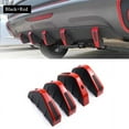 thumbnail image 2 of Phyun Universal 4Pcs Pvc Rear Bumper Diffuser Molding Point Garnish Lip Diffuser Shark Fin Black Red For All Car, 2 of 5