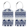 thumbnail image 3 of Disketp 1 Luggage Tag For Suitcase,Sea Underwater Animals1 Leather Baggage Tag With Stainless Steel Loop Privacy Cover For Women Men Girls, 3 of 5