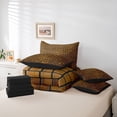 thumbnail image 6 of Castle Fairy Boys Geometric Plaid Bedding Comforter Set,Pixel Grid Miners Full Bedding Set, 6 of 8