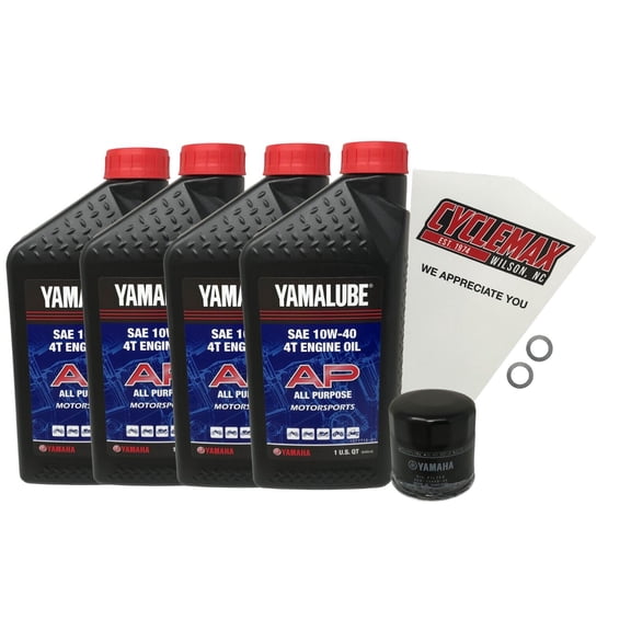 Cyclemax Standard 10W-40 Oil Change Kit fits 2019-2023 Yamaha Wolverine X2