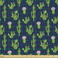 thumbnail image 2 of Ambesonne Cactus Fabric by the Yard Upholstery, Exotic Plants Succulents, 2 Yards, Night Blue Lime Green, 2 of 5