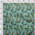 thumbnail image 3 of oneOone Rayon Turquoise Blue Fabric Tropical Sewing Material Print Fabric By The Yard 56 Inch Wide, 3 of 5
