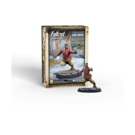 Modiphius Fallout Wasteland Warfare Survivors Jake Finch Unpainted Multi-Part Resin Miniature with Scenic Base 32MM Scale Figure