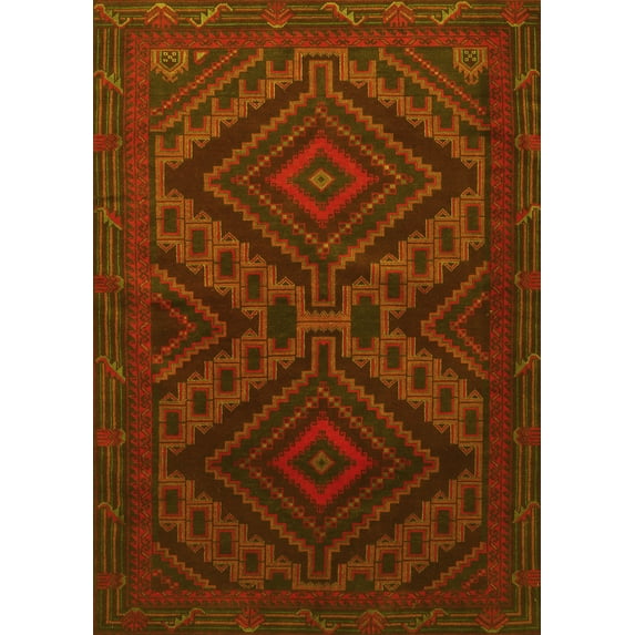 Ahgly Company Machine Washable Indoor Rectangle Persian Yellow Traditional Area Rugs, 2' x 3'