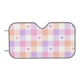 thumbnail image 7 of Balery Heart Buffalo Plaid Windshield Sun Shade, Car Front Window Sunshade Cover ,Automotive Interior Portected Blocks Uv Rays For Car Pickup Truck Suv Accessories- Medium, 7 of 7