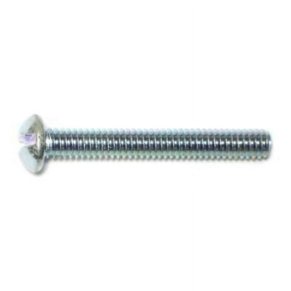 #8-32 x 1-1/4" Zinc Plated Steel Coarse Thread Slotted Round Head Machine Screws MSCRS-250