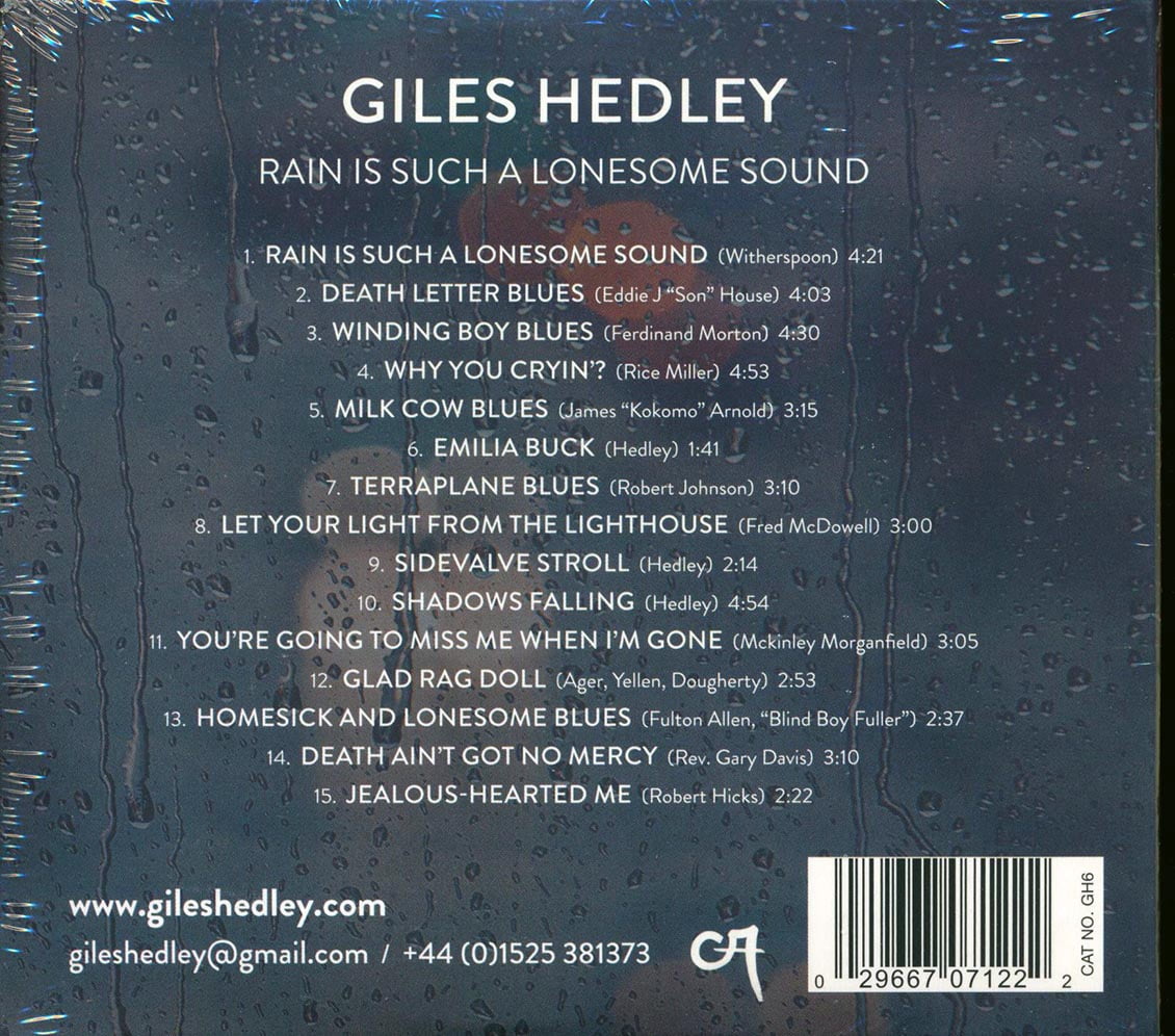 Giles Hedley - Rain Is Such a Lonesome Sound - Music & Performance - CD