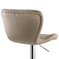 thumbnail image 6 of Elama 2 Piece Adjustable Faux Leather Bar Stool in Camel with Chrome Base, 6 of 11