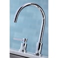 thumbnail image 4 of Kingston Brass KS8721DLLS Widespread Kitchen Faucet, Polished Chrome, 4 of 5
