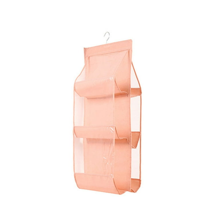 6/8 Pockets Hanging Handbag Organizer Clear Fold-able Handbag