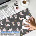 thumbnail image 4 of Long Mouse Pads for Desk,Dark Gray Cow Emotion Pattern Desk Mats on Top Of Desks, Desk Mouse Pad Extra Large with 3mm Non-Slip Base and Stitched Edge for Gaming,Office,Work,Home 31.5"x15.7", 4 of 6