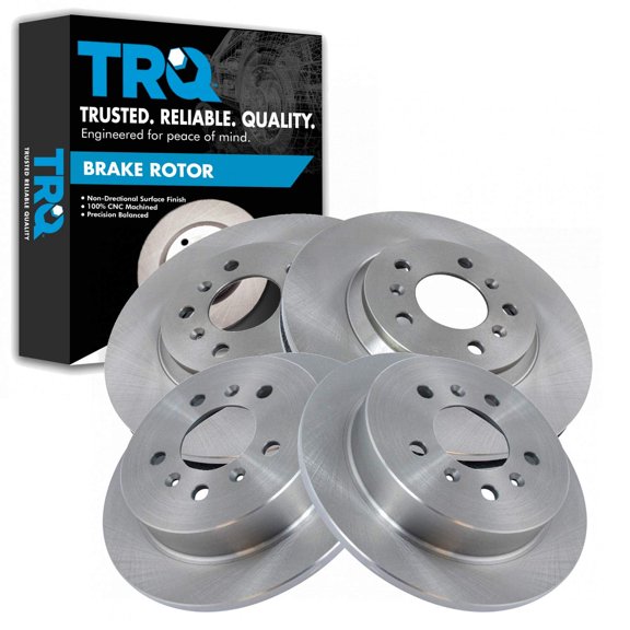 TRQ Front & Rear Brake Rotors Set Fits Select 2006-2010 Chevrolet Impala 2006-2007 Monte Carlo