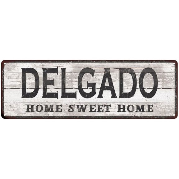 DELGADO Home Sweet Home Country Look 6x18 Metal Sign 106180045677