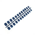 thumbnail image 3 of Qarigey 24 piezas de uñas postizas de ataúd esmerilado de cabeza cuadrada DIY uñas acrílicas de estilo francés exquisitas artificiales para amantes Juegos de manicura 29 azul oscuro Qarigey CE011411-29, 3 of 5