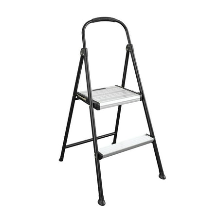 UPC: 0044681314001 | COSCO Two-Step Folding Steel Step Stool with Rubber Hand Grip  Black