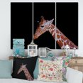 thumbnail image 2 of Designart ' Portrait of A Giraffe On Black Background I ' Farmhouse Canvas Wall Art Print, 2 of 3