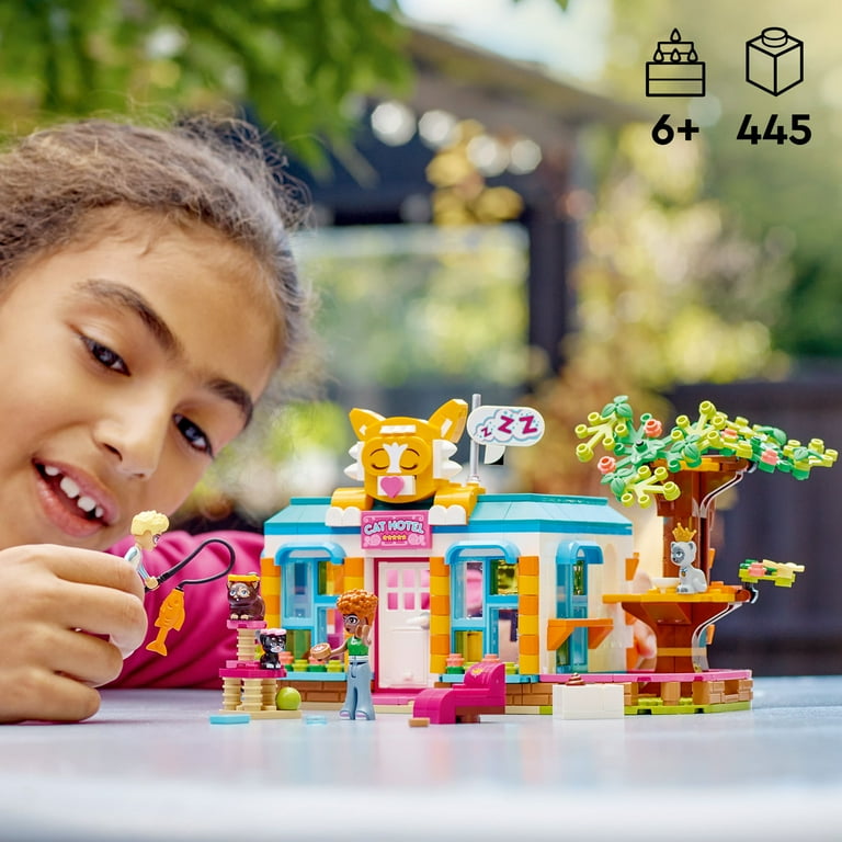 Adorable LEGO Friends Cat Hotel 41742, Kids Pet Care Toy & Kittens