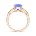 thumbnail image 2 of Angara Natural 2.6 Ct. Tanzanite with Diamond Classic Ring in 14K Rose Gold for Women (Ring Size: 11.5), 2 of 8