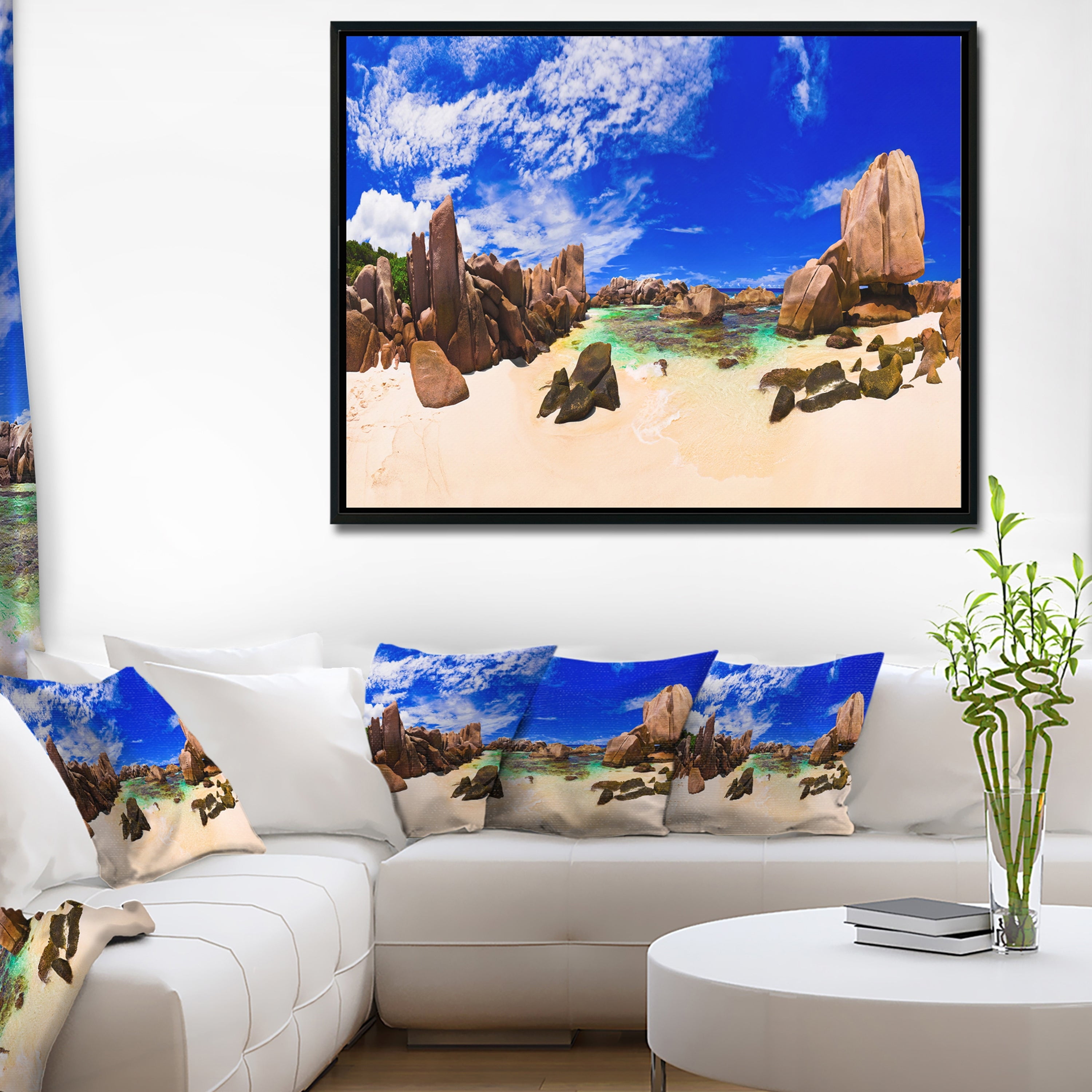 DESIGN ART Designart 'Tropical Beach at Seychelles' Landscape