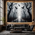 thumbnail image 6 of Atmospheric Forest Dirt With Path Receding Into Misty, Spooky Gothic for Gothic Decor Fans, Dark Art Decor, Halloween Gift, Tapestry Wall Hanging for Bedroom and Dorm, 6 of 7
