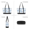 thumbnail image 6 of FORMRS Canvas Laptop Tote Bag for Women with 15.6" Computer Compartments Shoulder Handbag, Blue Butterfly, 6 of 7