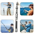 thumbnail image 2 of cpengpj Retractable Handle Carbon Fishing Rod Short Fishing Rod Protable Telescopic Sea Fishing Pole for Saltwater Freshwater Fishing, 2 of 9