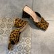 thumbnail image 5 of Amzcrzy Zapatos de mujer,Zapatos de mujer,Zapatillas de mujer, Sandalias de tacón alto con tacón grueso y minimalistas con estampado de leopardo para mujer Sandalias Mujer Zapatillas De Casa, 5 of 8