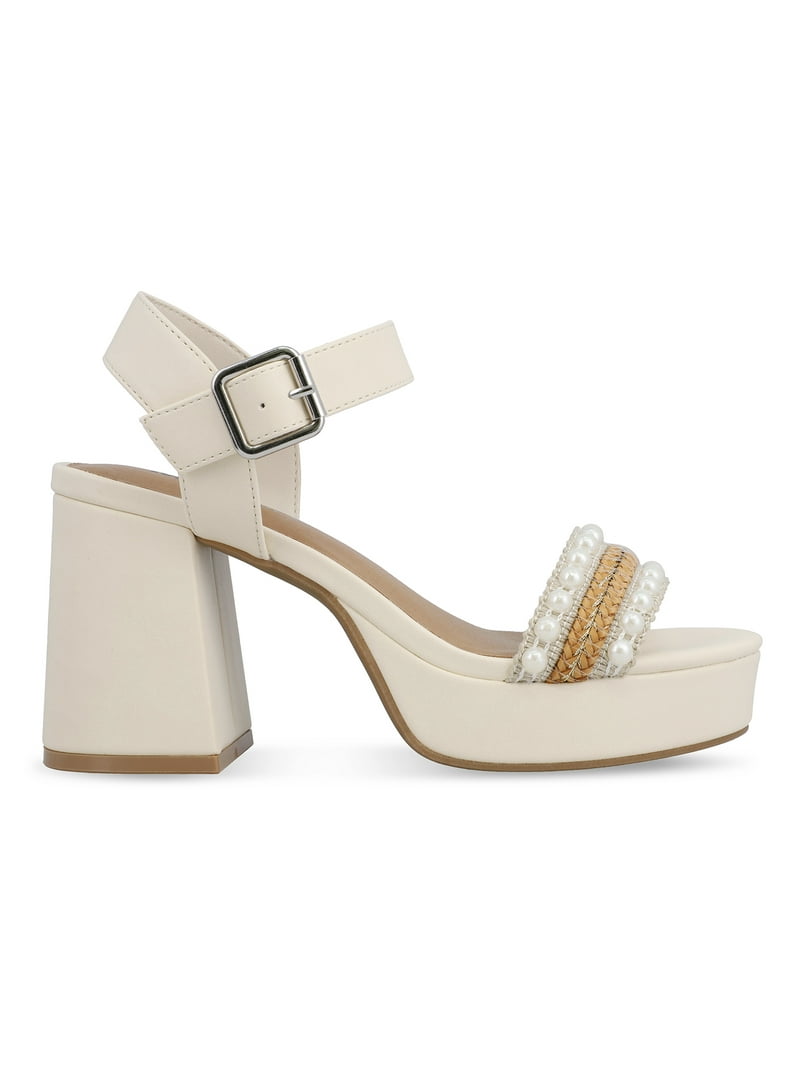 MIA TOO Women's Beebee Platform Block Heel Sandal - Walmart.com