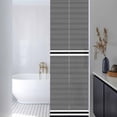 thumbnail image 3 of Farmhouse Black White Striped Window Privacy Film, Modern Stripes Static Cling UV Sun Blocking Heat Control Window Tint Day and Night, Non-Adhesive One Way Windows Privacy Cover 17.7''x78.7'', 3 of 7